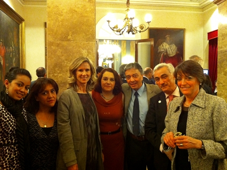 Junto con la ministra de Ciencia e Innovación, Cristina Garmendia, y el senador Ignacio Burgos