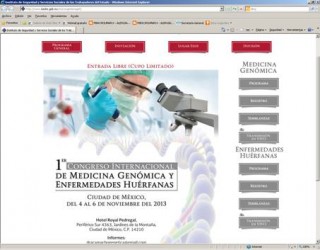 Micro-sitio web del 1er Congreso del ISSSTE de Medicina Genómica y Enfermedades Huérfanas
