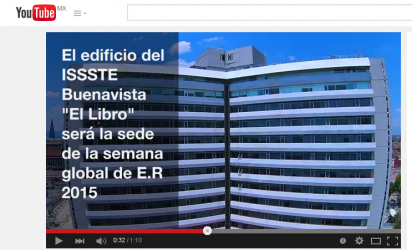 Edificio conocido como "El Libro", sede del ISSSTE y de la Semana Global 2015 de Enfermedades Raras, a celebrarse en la ciudad de México en Buenavista, del 12 al 16 de octubre de 2015