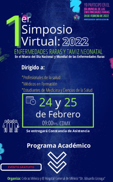 1er Simposio Virtual sobre EERR y Tamiz Neonatal, organizado por Cebras México y el HGDEL