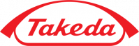 Logotipo de Takeda (200x67), compañía que absorbió a Shire Pharmaceuticals y que es patrocinador, entre otros, de PPuDM, AcceSalud y FEMEXER.