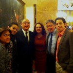 Junto con el presidente del Senado español, Francisco Javier Rojo García