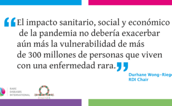 El impacto sanitario, social y económico de la pandemia no debería exacerbar aún más la vulnerabilidad de más de 300 millones de personas que viven con una enfermedad rara.
