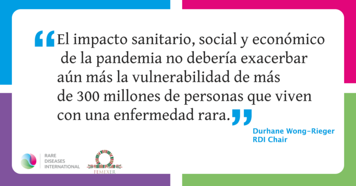 El impacto sanitario, social y económico de la pandemia no debería exacerbar aún más la vulnerabilidad de más de 300 millones de personas que viven con una enfermedad rara.