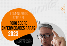 Comentarios del Lic. David Peña, presidente de FEMEXER, en el Foro sobre Enfermedades Raras 2023, que organizaron Funsalud e Inmegen en abril de 2023.