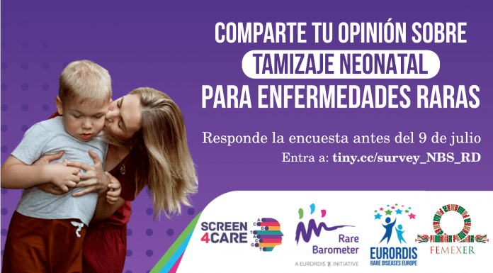 Comparta su opinión sobre el tamizaje neonatal para las enfermedades raras en una encuesta de RareBarometer, Eurordis, Screen4Care y FEMEXER.