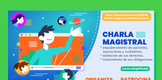 Más que un curso, es una charla magistral. «Empoderándonos» relata los pasos que todo grupo o asociación de pacientes con enfermedades raras debe tomar en cuenta para plasmar en la realidad los ideales de atención en salud.