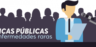 Cómo construir políticas públicas en México para enfermedades raras. El Lic. David Peña Castillo, presidente de FEMEXER, responde. [Un hombre responde ante un micrófono y una multitud detrás de él].