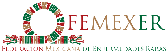 Logo y nombre de FEMEXER, Federación Mexicana de Enfermedades Raras