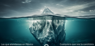 Un iceberg flotando en el océano (imagen generada por IA). «Las enfermedades raras que atendemos en México son solo la punta del iceberg. Cualquiera que sea la candidata presidencial ganadora, ella deberá trabajar a favor de las enfermedades raras». Dreamstime.com ID 275475765 © VectorUp.