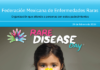 Revista «FEMEXER», núm. 1, portada. Tema monográfico sobre el Día de las Enfermedades Raras 2024 (DiMER 2024). Una niña pequeña cubre la mitad inerior de su cara con una flor margarita. El logo de Rare Disease Day y el titular aparecen arriba de la pequeña.